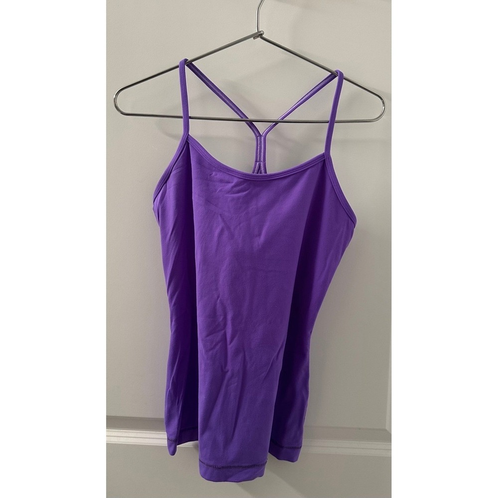 Lululemon Power Y Tank Top Power Purple Racerback Camisole Yoga Gym Bra Size 6